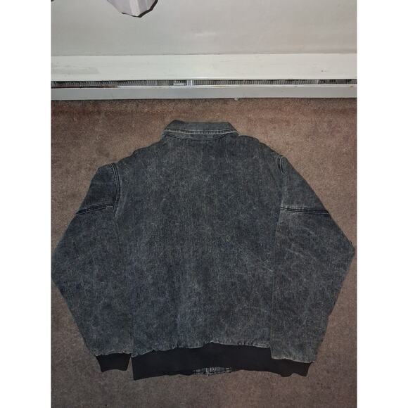 Vintage Guess Denim Bomber Jacket Mens Large 1980s George Marciano - Picture 6 of 7